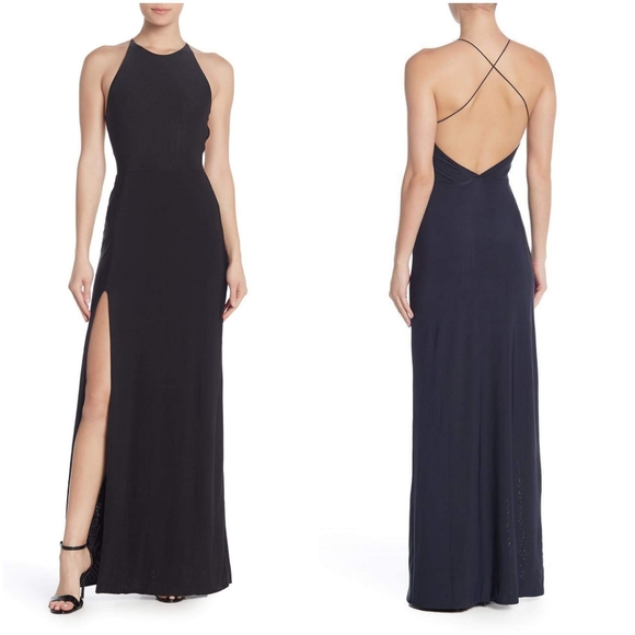 Love By Design Dresses & Skirts - Love by Design Slinky Strappy High Slit Long Dress